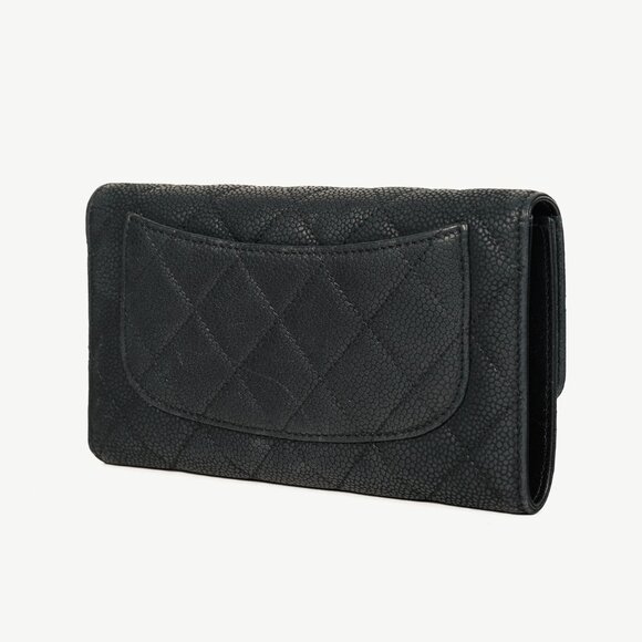Chanel 13S Noir Caviar Classic Quilted Flap Portefeuille Wallet - Picture 3 of 15